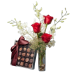 Romantic Rose Budvase with Chocolate Valentine Denver Delivery