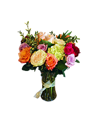Deluxe Rainbow Rose Arrangement | Luxury Eco-Friendly & Fair-Trade Bouquet