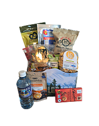 Deluxe Welcome to Colorado & Denver Gift Box with Colorado snacks, Chocolove chocolate, beef jerky, popcorn, pretzels and gourmet treats