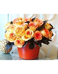 Terra Cotta Rose Arrangement