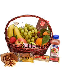 Healthy Non GMO Snack and Fruit Basket