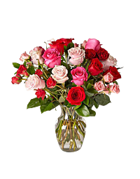 Denver Delivery Mixed Pink Rose arrangement.