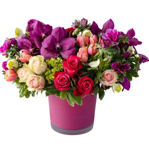 5280 Flowers offers A lush interesting floral in pinks, pale pinks purples and lavender premium flowers . The arrangement may differ a little due to current market conditions , but it will always be fresh and as close as we can get . The arrangement may c