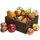 Fall Fresh organic fruit crate