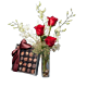Romantic Rose Budvase with Chocolate Valentine Denver Delivery