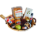 Gluten Free Colorado Charcuterie Basket with local salami, cheeses, gluten-free crackers, honey, fruit paste, gourmet snacks, and seasonal fruit
