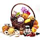 Breakfast Fruits , flowers and pastries