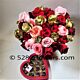 Valentine 4 Dozen Red Gold and Pink Roses