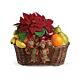 Christmas Fruit and Poinsettia Basket