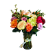 Deluxe Rainbow Rose Arrangement | Luxury Eco-Friendly & Fair-Trade Bouquet