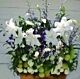 Large white and blue arrangement
