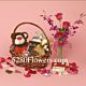 Valentine Chocolate Basket with a bear and Bud vase 