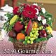 Christmas Fruit and Flower Basket