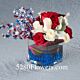 Patriotic Rose Cube