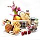 5280flowers and 5280gourmet present Breakfast Fruits , flowers and pastries, Jam, Honey, one dozen Baby Cakes and a Market arrangement . Local Jam, Honey and pastries together with delectable seasonal fruits and berries and some chocolate covered Strawber