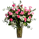 Long stem pink rose arrangement Denver Delivery