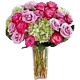 Pink and Lavender roses and Hydrangea Denver Delivery