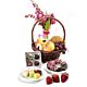 Sweets and flowers gift basket