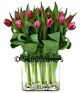 local tulips with river rock