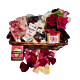 Complete Valentine Roses, Chocolate and Rose petals Large