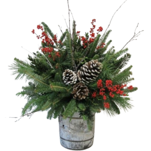 Christmas natural greens arrangement