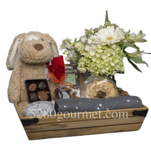 large New born Neutral Baby gift crate LOCAL