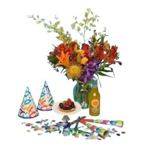 Birthday Bash, Flowers, Beverage, Pastry and Balloons