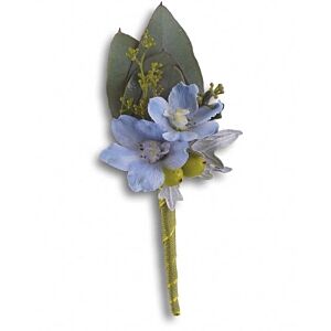 Blue Boutonniere