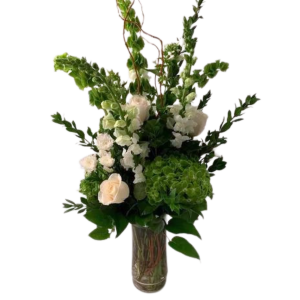 Classic White and green flower arrangement