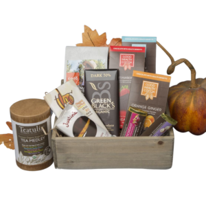 Organic and Healthy chocolate , coffee and tea basket
