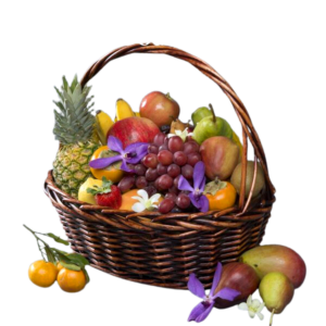 Large deluxe fruit basket, organic options available