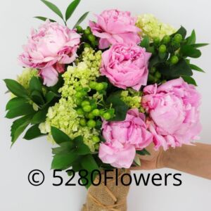 Hand tied Local Peony bouquet