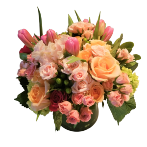Classic Bright and Peach arrangement
