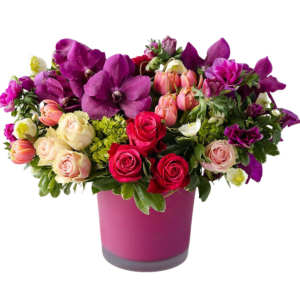5280 Flowers offers A lush interesting floral in pinks, pale pinks purples and lavender premium flowers . The arrangement may differ a little due to current market conditions , but it will always be fresh and as close as we can get . The arrangement may c
