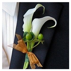 Double Calla Boutonniere
