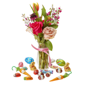Easter Market arrangement Designer Choice With Chocolate