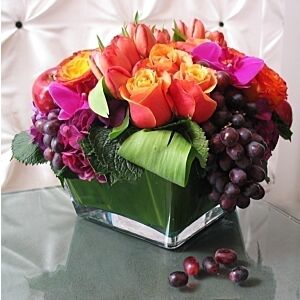 Autumn Grapes and Roses