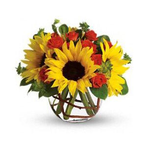 Happy Sunflower Bowl, 6 " bowl Local Sunflowers