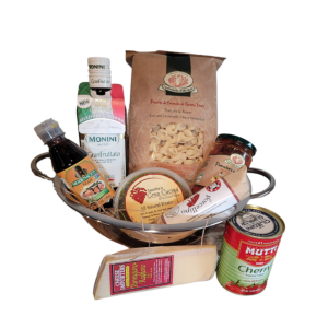 Italian Pasta Basket Original Italian imported Pasta, Locally Made pesto.