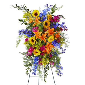 Colorful Wildflower Funeral Spray – Metro Denver Delivery
