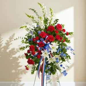 Custom Premium Patriotic Funeral Spray - Metro Denver Delivery