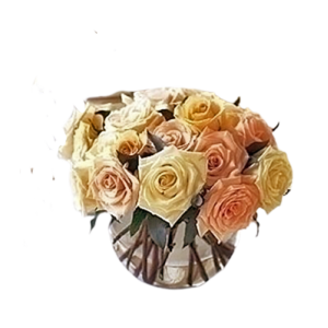 Peachy rose bowl