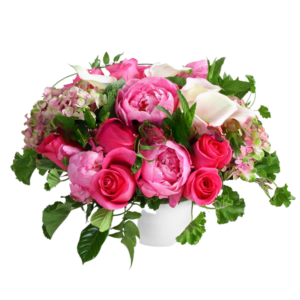 Local Garden Rose Fresh Market Pink Arrangement