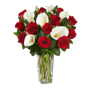 Valentine Calla and Red roses, Stunning